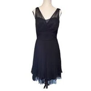 Selina Studio | Black Pleated Mini Dress | Size Medium